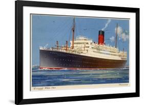 Cunard Line Steamship RMS 'Franconia, C1923-C1939-Kenneth Denton Shoesmith-Framed Giclee Print