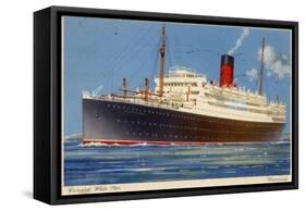 Cunard Line Steamship RMS 'Franconia, C1923-C1939-Kenneth Denton Shoesmith-Framed Stretched Canvas