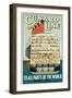 'Cunard Line - To All Parts of the World' - Werbeplakat für die Reederei Cunard Line. Ca. 1914-null-Framed Giclee Print