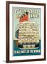 'Cunard Line - To All Parts of the World' - Werbeplakat für die Reederei Cunard Line. Ca. 1914-null-Framed Giclee Print