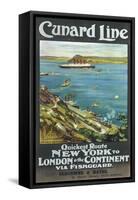 Cunard Line to New York-null-Framed Stretched Canvas