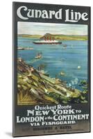 Cunard Line to New York-null-Mounted Art Print