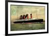 Cunard Line, Turbine Liner Lusitania, Dampfer-null-Framed Giclee Print