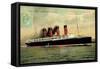 Cunard Line, Turbine Liner Lusitania, Dampfer-null-Framed Stretched Canvas