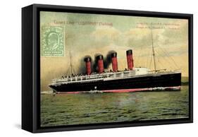 Cunard Line, Turbine Liner Lusitania, Dampfer-null-Framed Stretched Canvas