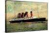 Cunard Line, Turbine Liner Lusitania, Dampfer-null-Stretched Canvas