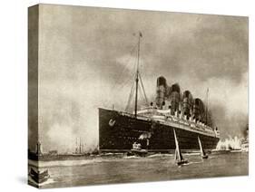 Cunard Liner Lusitania 1915-null-Stretched Canvas