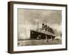 Cunard Liner Lusitania 1915-null-Framed Photographic Print