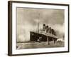 Cunard Liner Lusitania 1915-null-Framed Photographic Print