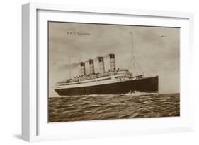 Cunard Liner RMS Aquitania-null-Framed Photographic Print