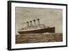 Cunard Liner RMS Aquitania-null-Framed Photographic Print