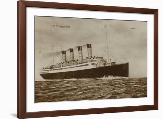 Cunard Liner RMS Aquitania-null-Framed Photographic Print