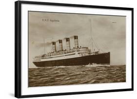 Cunard Liner RMS Aquitania-null-Framed Photographic Print