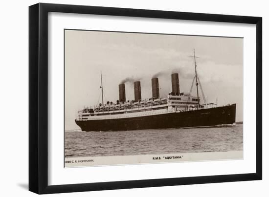 Cunard Liner RMS Aquitania-null-Framed Premium Photographic Print