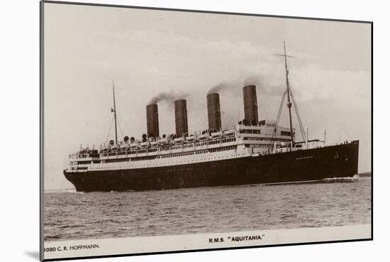 Cunard Liner RMS Aquitania-null-Mounted Photographic Print