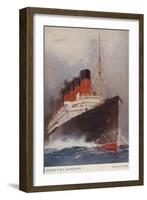 Cunard Liner RMS Mauretania-null-Framed Giclee Print