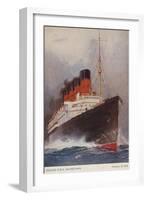 Cunard Liner RMS Mauretania-null-Framed Giclee Print