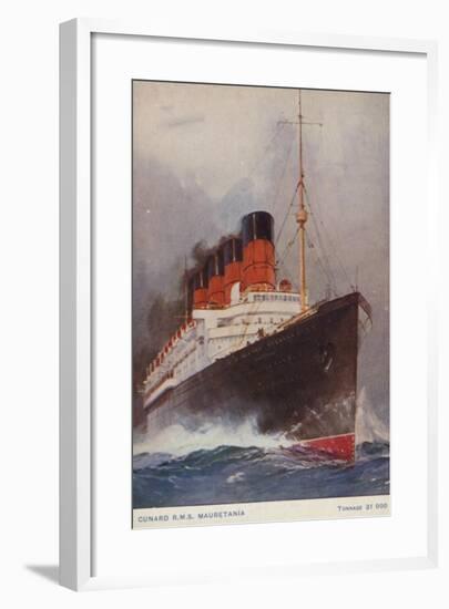 Cunard Liner RMS Mauretania-null-Framed Giclee Print