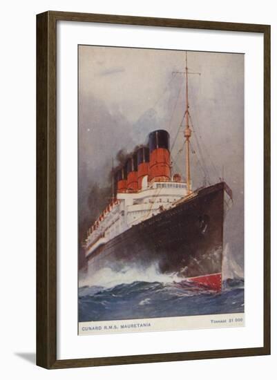 Cunard Liner RMS Mauretania-null-Framed Giclee Print