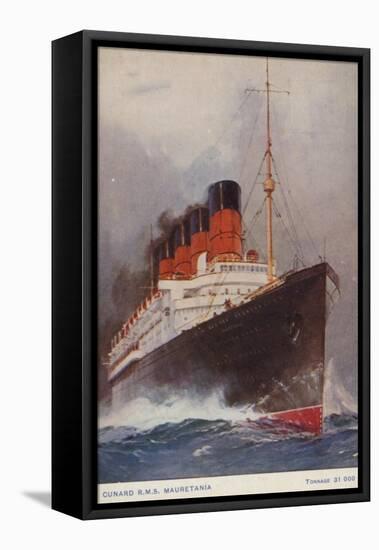 Cunard Liner RMS Mauretania-null-Framed Stretched Canvas
