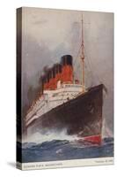 Cunard Liner RMS Mauretania-null-Stretched Canvas