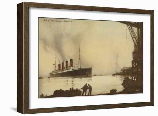 Cunard Liner RMS Mauretania-null-Framed Giclee Print