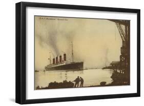 Cunard Liner RMS Mauretania-null-Framed Giclee Print