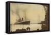 Cunard Liner RMS Mauretania-null-Framed Stretched Canvas