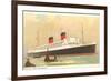 Cunard Mauretania, Ocean Liner-null-Framed Premium Giclee Print