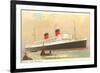 Cunard Mauretania, Ocean Liner-null-Framed Premium Giclee Print