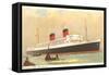 Cunard Mauretania, Ocean Liner-null-Framed Stretched Canvas