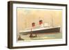 Cunard Mauretania, Ocean Liner-null-Framed Art Print