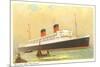 Cunard Mauretania, Ocean Liner-null-Mounted Premium Giclee Print