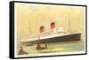 Cunard Mauretania, Ocean Liner-null-Framed Stretched Canvas