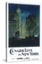 Cunard New York Poster-null-Stretched Canvas