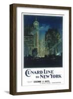 Cunard New York Poster-null-Framed Art Print