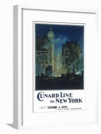 Cunard New York Poster-null-Framed Art Print