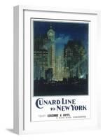 Cunard New York Poster-null-Framed Art Print