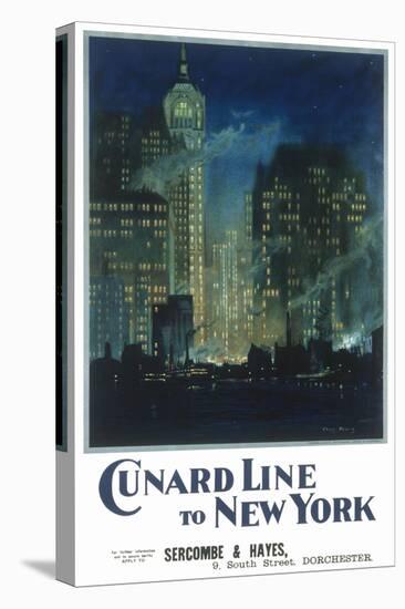 Cunard New York Poster-null-Stretched Canvas