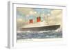 Cunard Ocean Liner RMS Queen Elizabeth-null-Framed Art Print