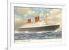 Cunard Ocean Liner RMS Queen Elizabeth-null-Framed Art Print