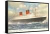 Cunard Ocean Liner RMS Queen Elizabeth-null-Framed Stretched Canvas