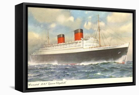 Cunard Ocean Liner RMS Queen Elizabeth-null-Framed Stretched Canvas
