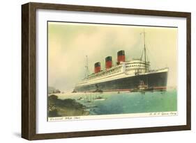 Cunard Ocean Liner RMS Queen Mary-null-Framed Art Print