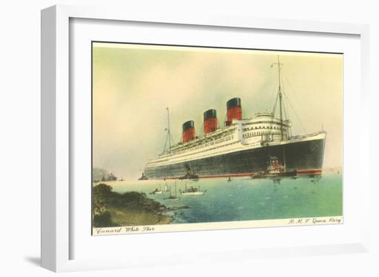 Cunard Ocean Liner RMS Queen Mary-null-Framed Art Print