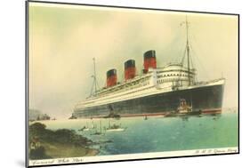 Cunard Ocean Liner RMS Queen Mary-null-Mounted Art Print