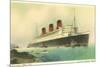 Cunard Ocean Liner RMS Queen Mary-null-Mounted Premium Giclee Print