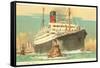 Cunard Ocean Liner RMS Samaria-null-Framed Stretched Canvas