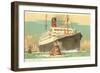 Cunard Ocean Liner RMS Samaria-null-Framed Art Print