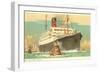 Cunard Ocean Liner RMS Samaria-null-Framed Art Print